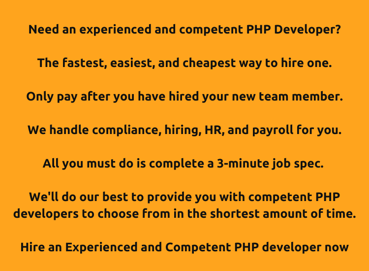 Need an experienced and competent PHP Developer (750 × 550px)